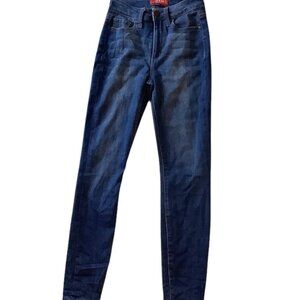 Guess Jeans Women's 24 Waist Blue Denim Stretch Jegging Jeans Mid-Rise